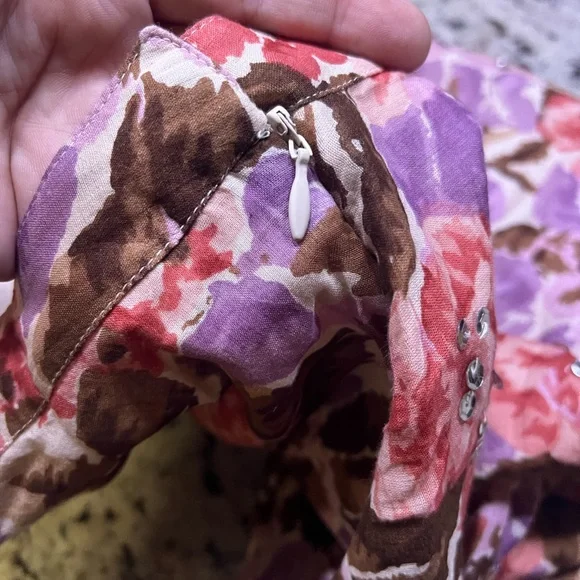 George Floral Midi Skirt in Purple and Pink - Picture 5 of 5